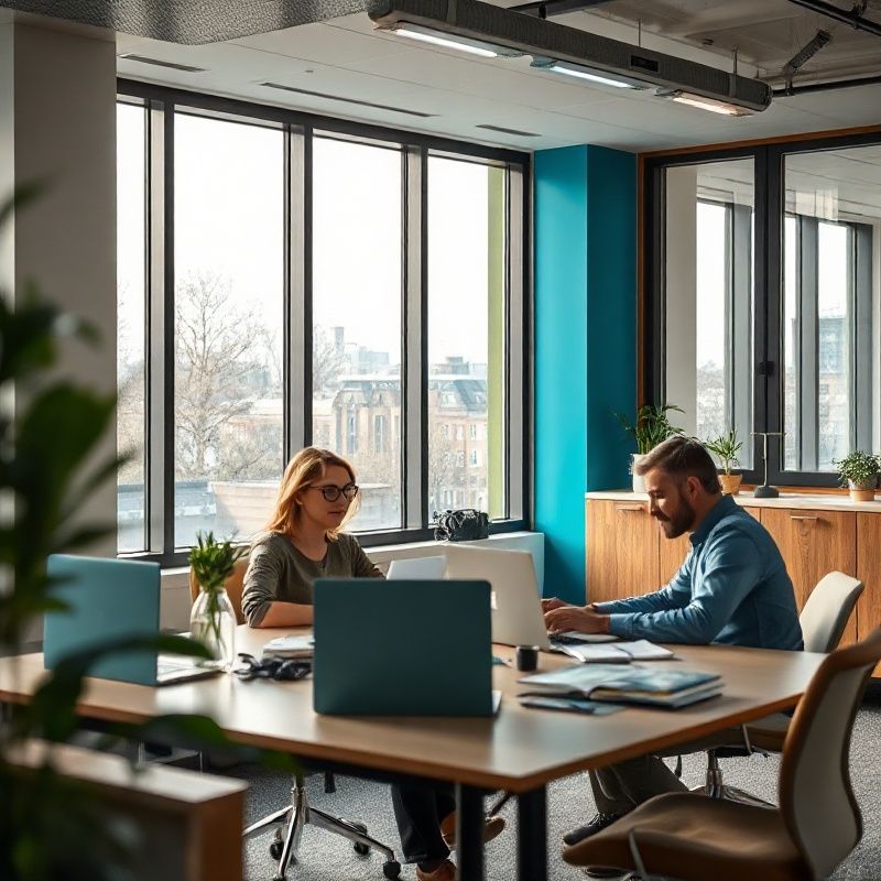 Kleines Engineering-Team in einem modernen Frankfurter Büro